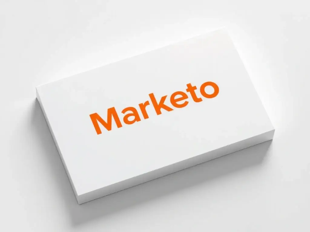 A high-resolution company logo for Marketo, displayed on a clean white card. The card also includes the job title 'Marketing Manager', dates of employment, and quantified achievements.