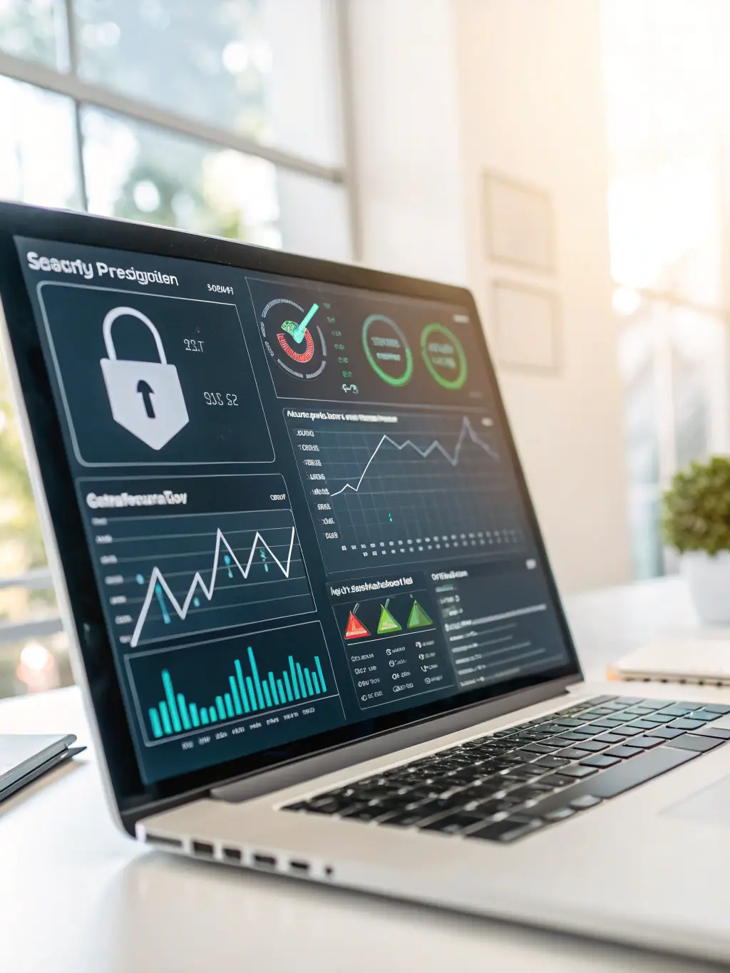 A simple, modern icon representing the finance industry, such as a stylized graph or a secure lock with a data overlay, symbolizing GTM Stack's focus on data-driven financial SaaS marketing.