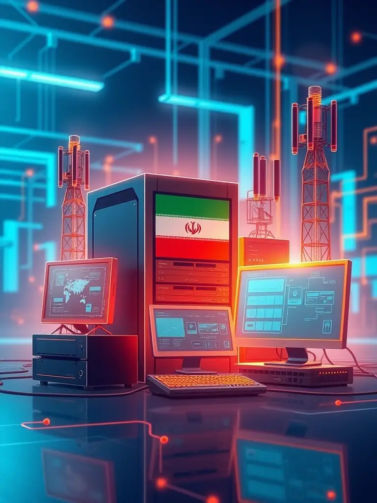 An abstract representation of legacy telecom infrastructure, symbolizing outdated systems and the challenges they pose to innovation and agility. The image should evoke a sense of being outdated.