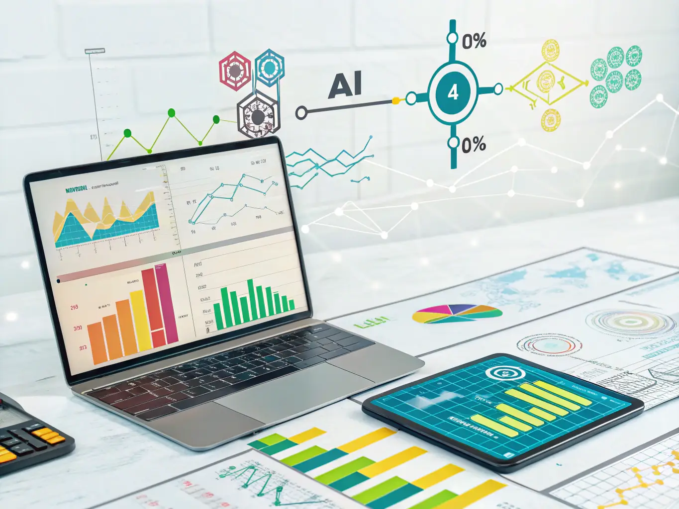 A stylized icon representing the identification of key use cases for AI within a marketing context, such as content generation, lead scoring, or personalization.