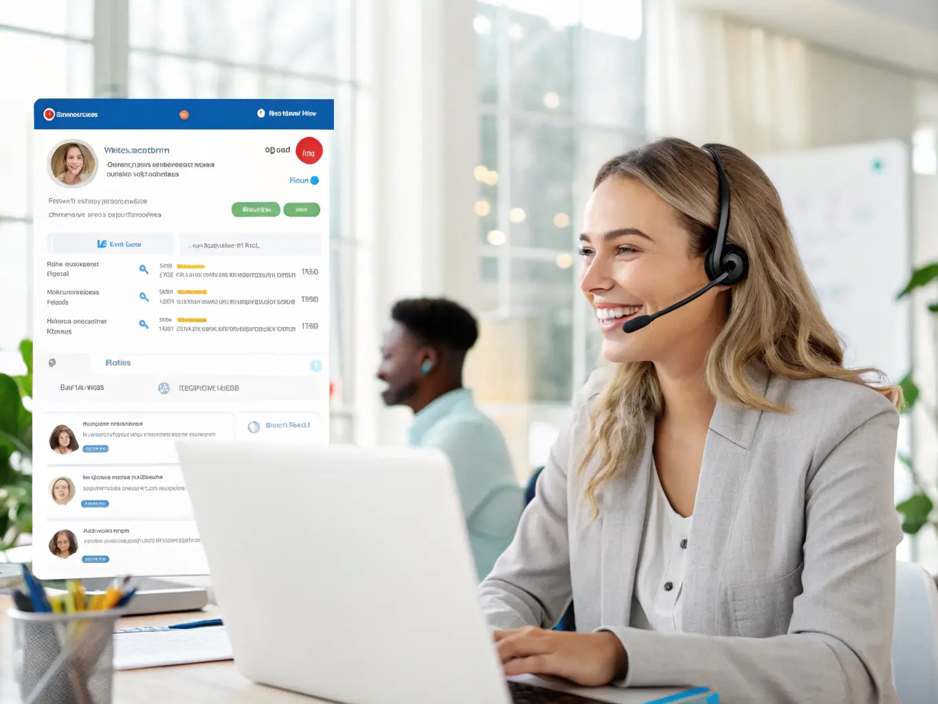 A professional image showcasing the Drift chat interface, emphasizing its ability to engage website visitors and qualify leads in real-time. The image should convey responsiveness and customer-centricity.