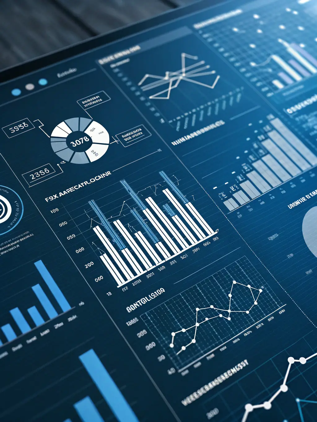 A data visualization icon showing charts and graphs, representing analytical skills in interpreting marketing data and extracting valuable insights for optimization.