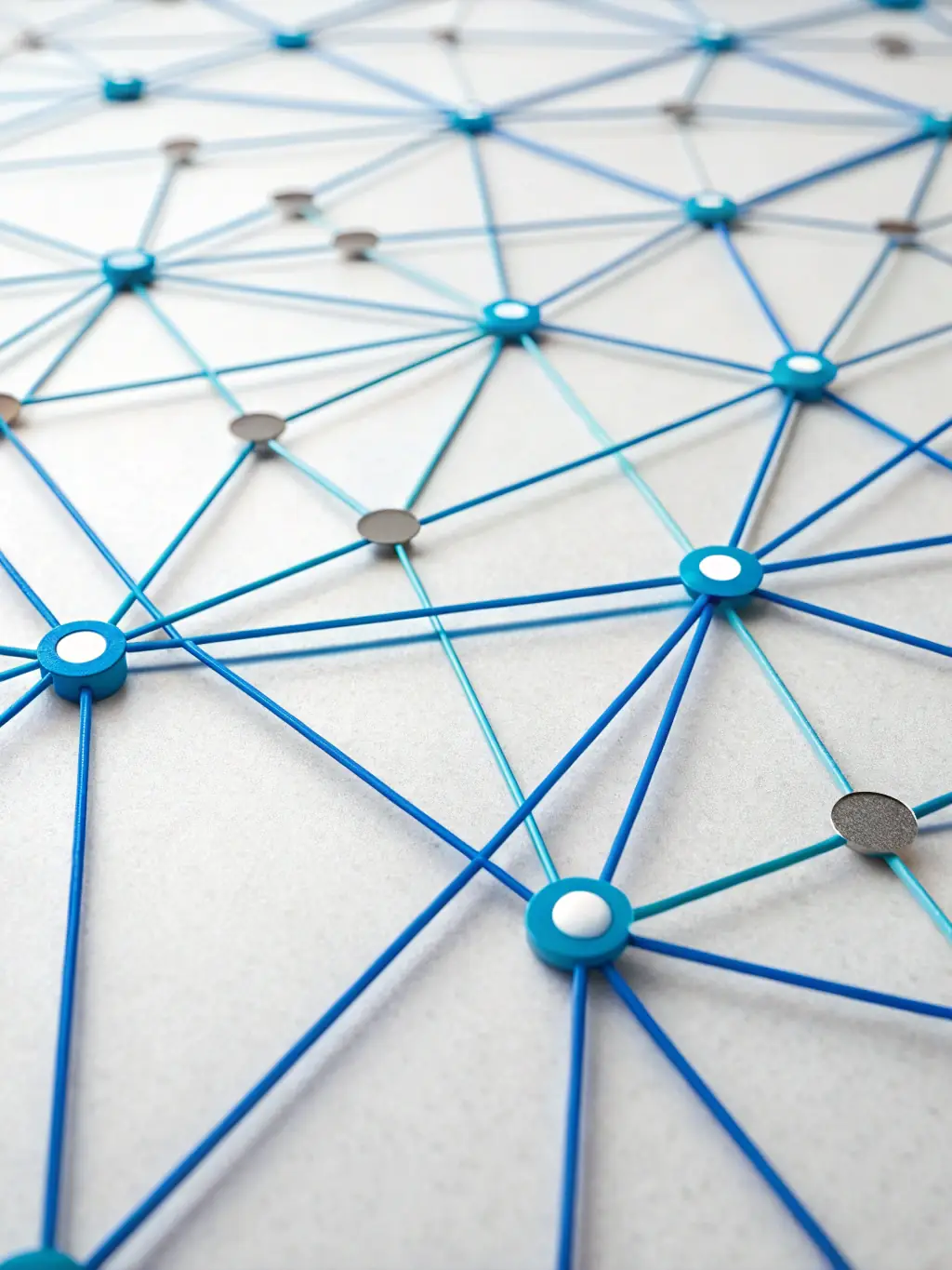 An abstract icon representing user engagement, such as interconnected nodes or a network, with a vibrant orange accent color.