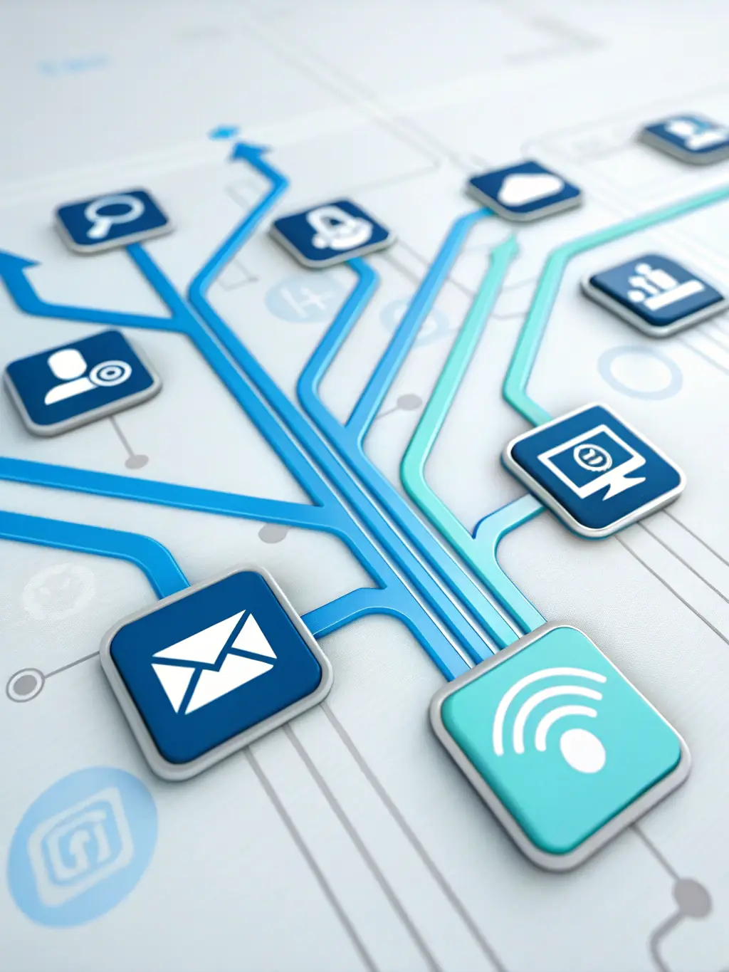 A stylized icon representing the development of a growth model, showing interconnected nodes and arrows indicating flow and dependencies, set against a clean, modern background.