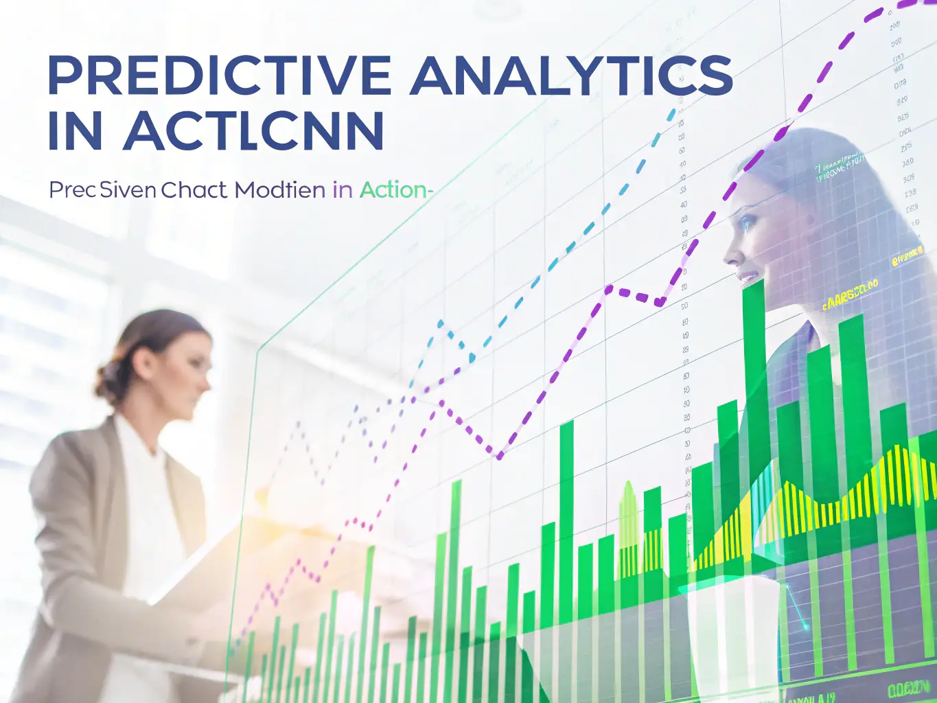 A visually appealing graphic representing 6Sense's predictive analytics capabilities, highlighting its ability to identify and prioritize high-potential leads. The graphic should be modern and data-driven.