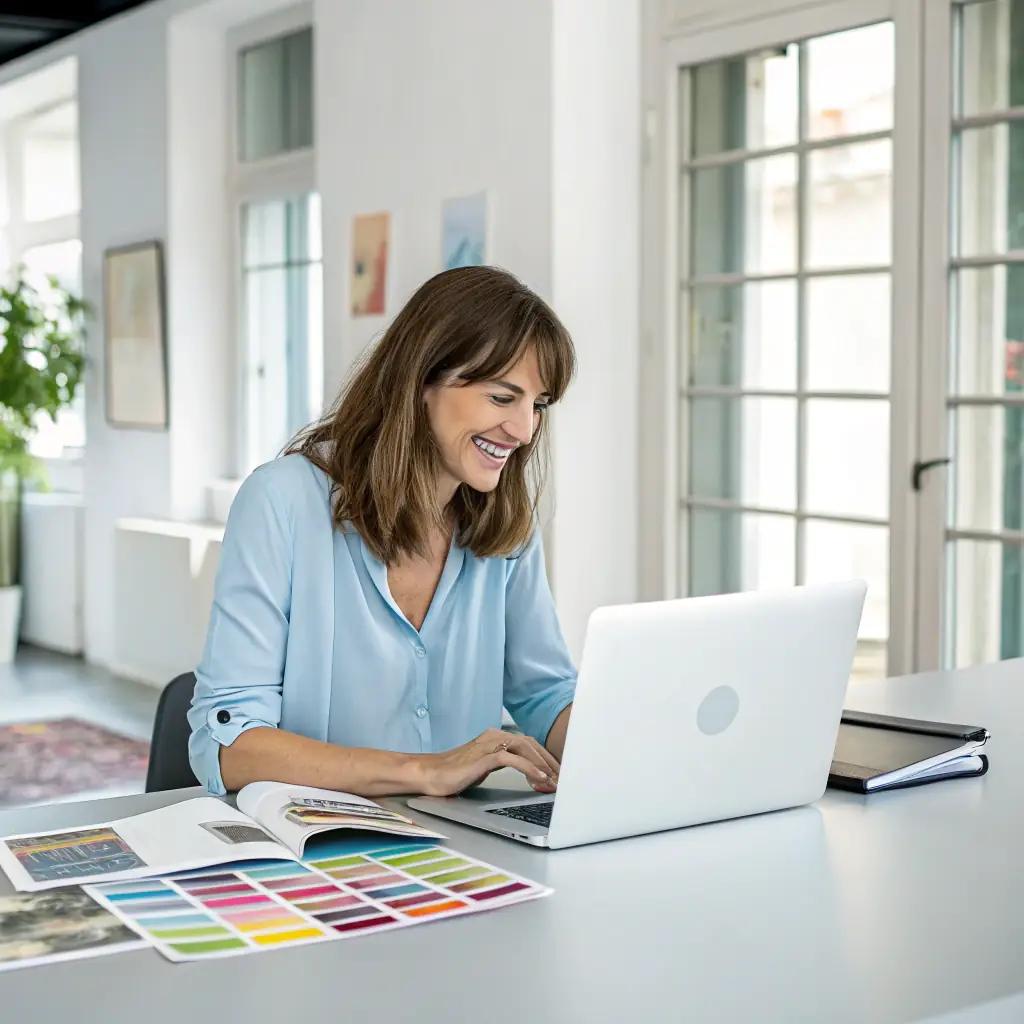 A person working on a computer representing IT industry.