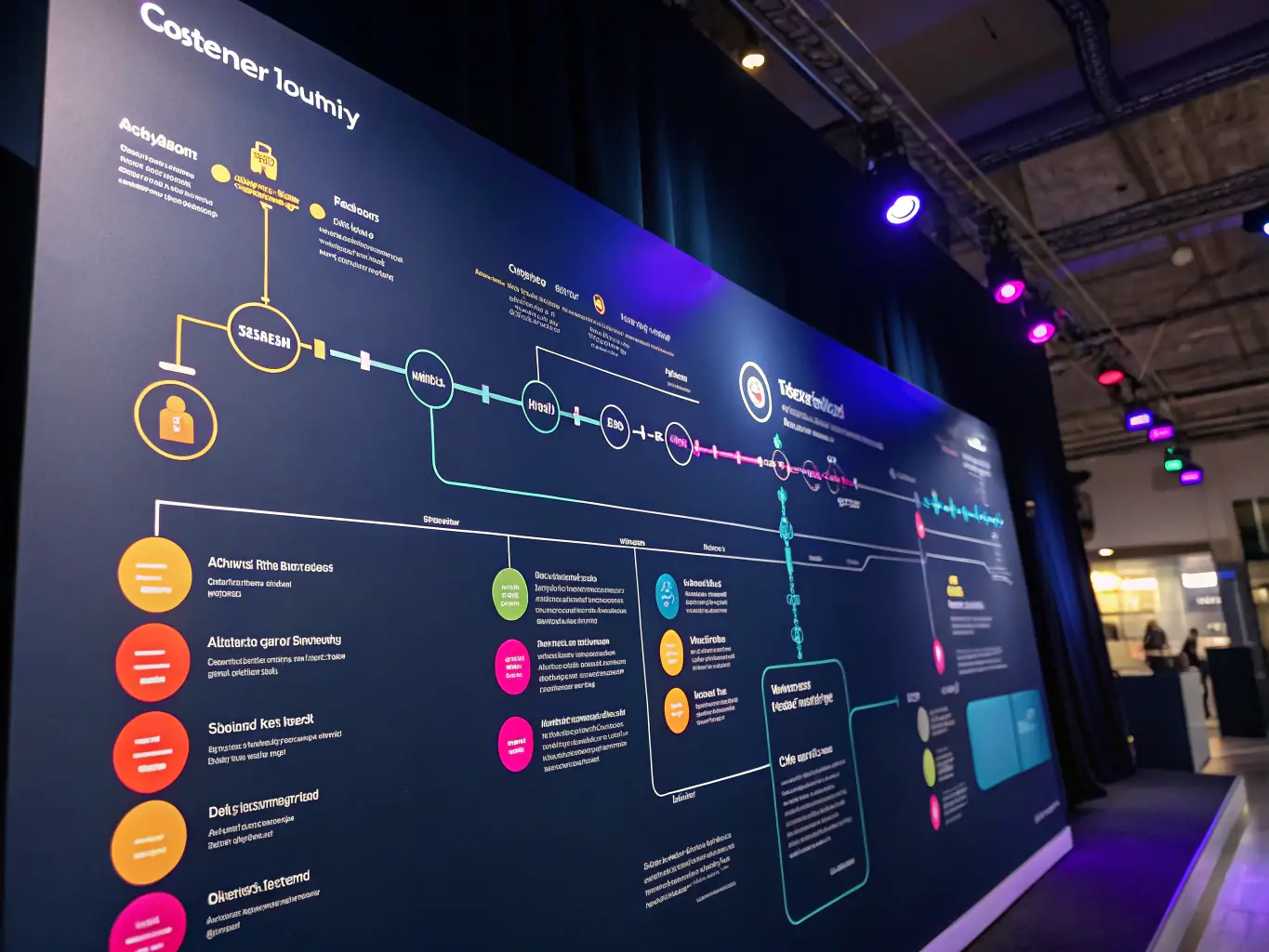 A visually engaging image depicting a customer journey map with various touchpoints, such as email, social media, website, and sales interactions, all interconnected and leading to a successful conversion. The image should convey a sense of seamless integration and coordinated effort.
