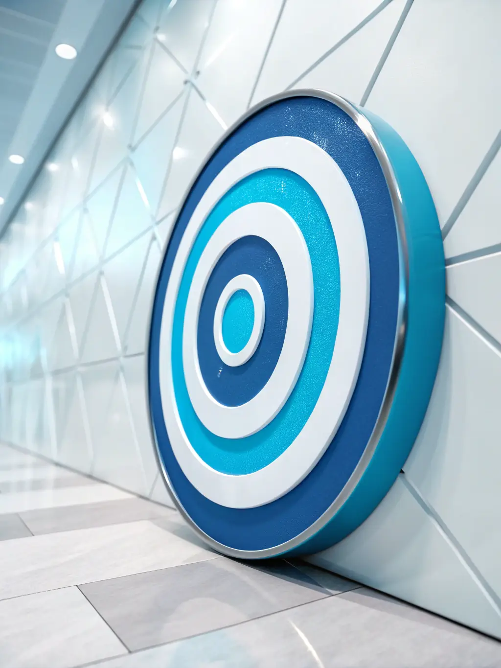 A stylized icon representing the ideal customer profile (ICP). The icon should depict a target symbol with data points surrounding it, symbolizing the process of identifying and defining the perfect customer for GTMstack's clients.