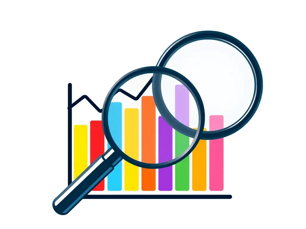 A stylized icon representing a magnifying glass examining various customer touchpoints, highlighting the importance of auditing and optimizing each interaction for maximum impact.
