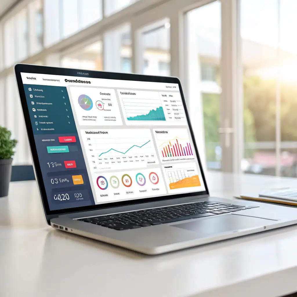 A modern software interface representing SaaS industry.