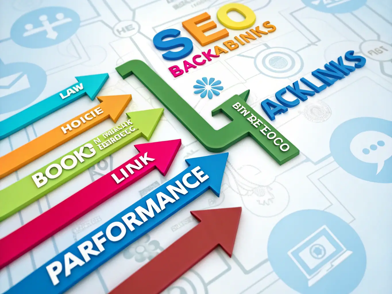 A compelling visual representing the 'Authority' pillar of SEO. The image should depict elements like backlinks from reputable websites, social media engagement, brand mentions, and positive online reviews, all contributing to a strong online reputation.