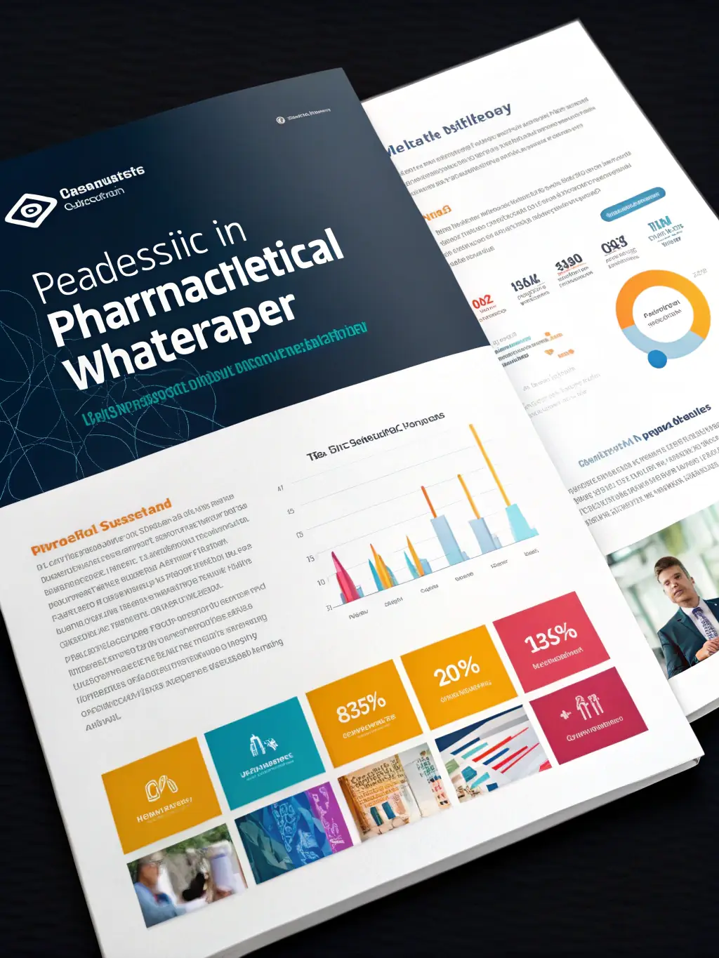 A clean, modern graphic representing a whitepaper, with abstract shapes and data visualizations, highlighting in-depth research and analysis.