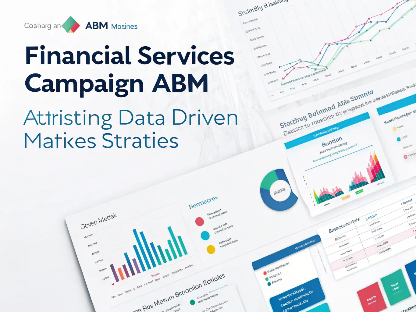 A clean, modern icon representing Account-Based Marketing (ABM) with interconnected nodes symbolizing targeted outreach and personalized engagement, set against a teal background.