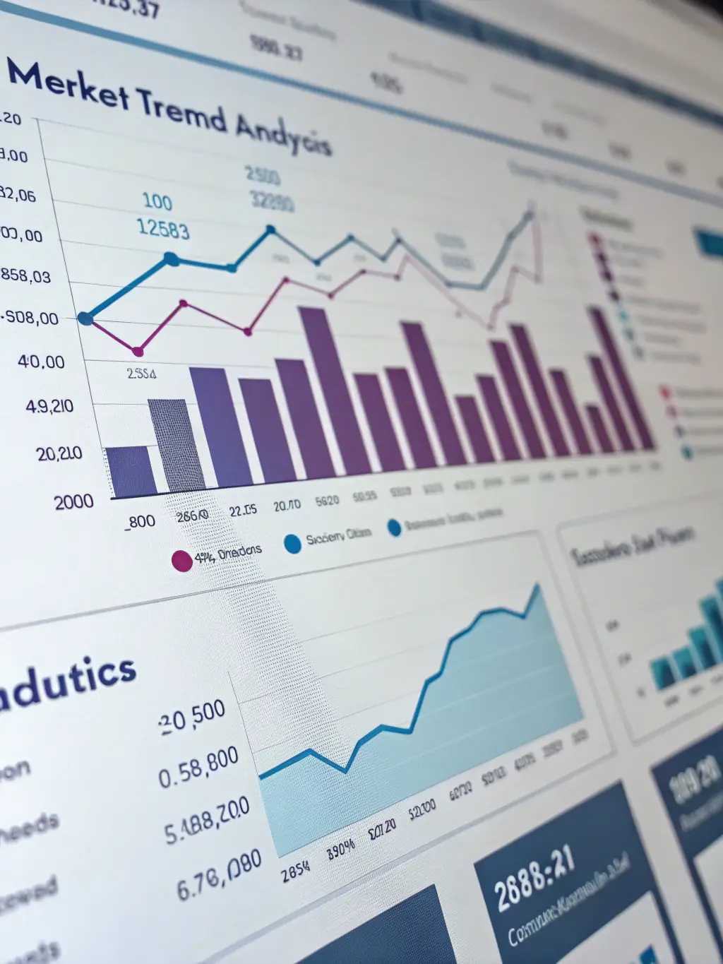 A professional data visualization showing market size and growth trends for a specific B2B SaaS market segment, used to illustrate Market Intelligence services.