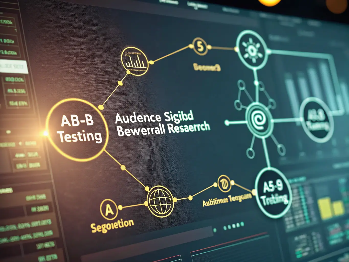 A detailed architectural diagram illustrating a comprehensive tech stack audit process, highlighting key areas of evaluation and optimization within a marketing technology ecosystem.