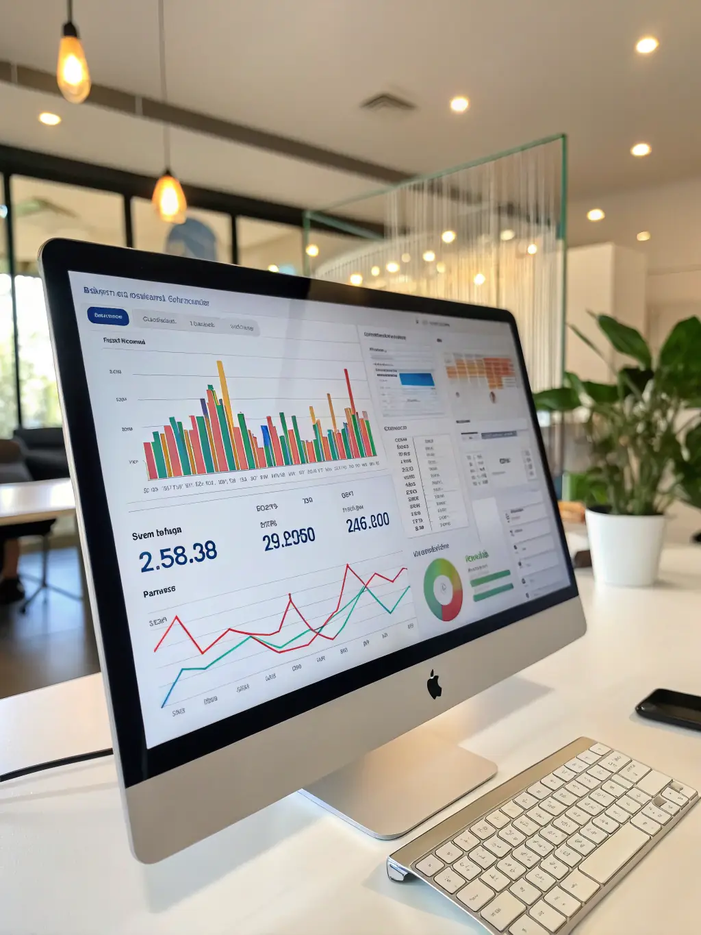 A dashboard displaying key performance indicators (KPIs) and customer satisfaction metrics, used to demonstrate the impact of research on business decisions.