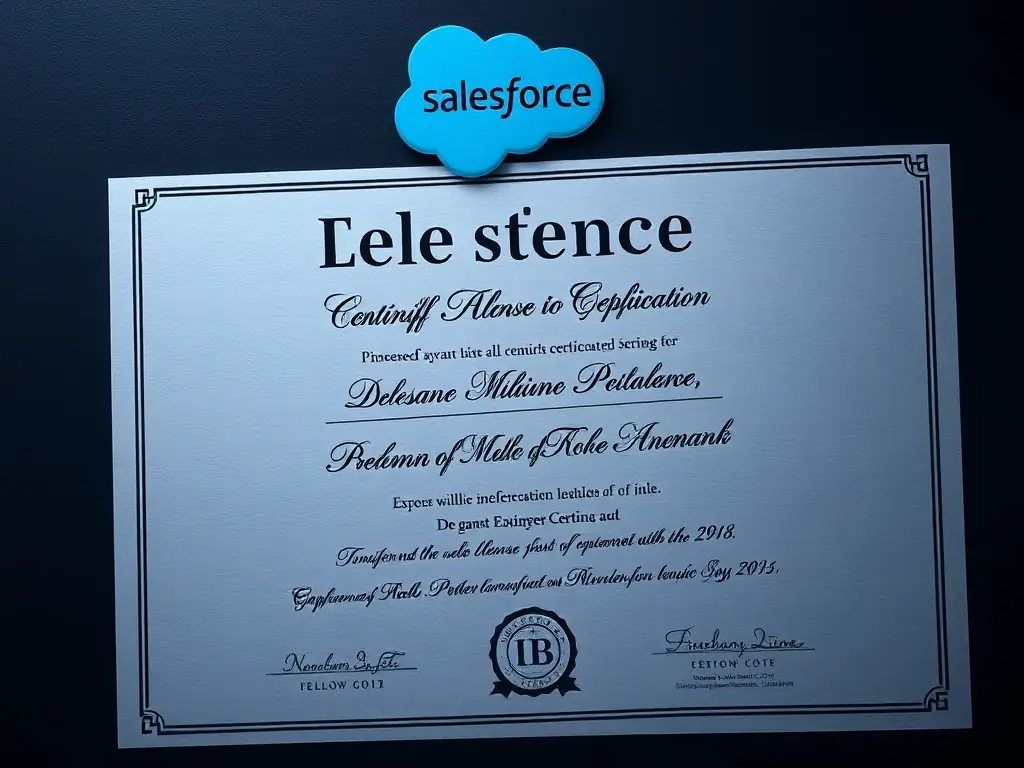 A high-resolution company logo for Salesforce, displayed on a clean white card. The card also includes the job title 'Marketing Consultant', dates of employment, and quantified achievements.