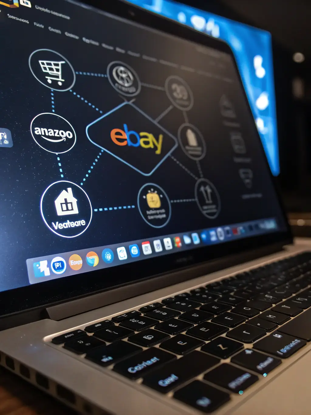 A clean, modern icon representing the retail industry, such as a shopping cart with a data connection or a stylized storefront, symbolizing GTM Stack's expertise in retail SaaS customer acquisition.
