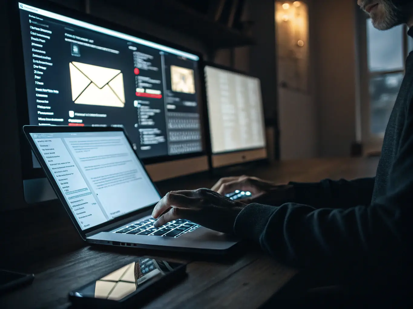 An icon representing email automation, showing a series of interconnected gears and emails flowing seamlessly, symbolizing efficiency and scalability.