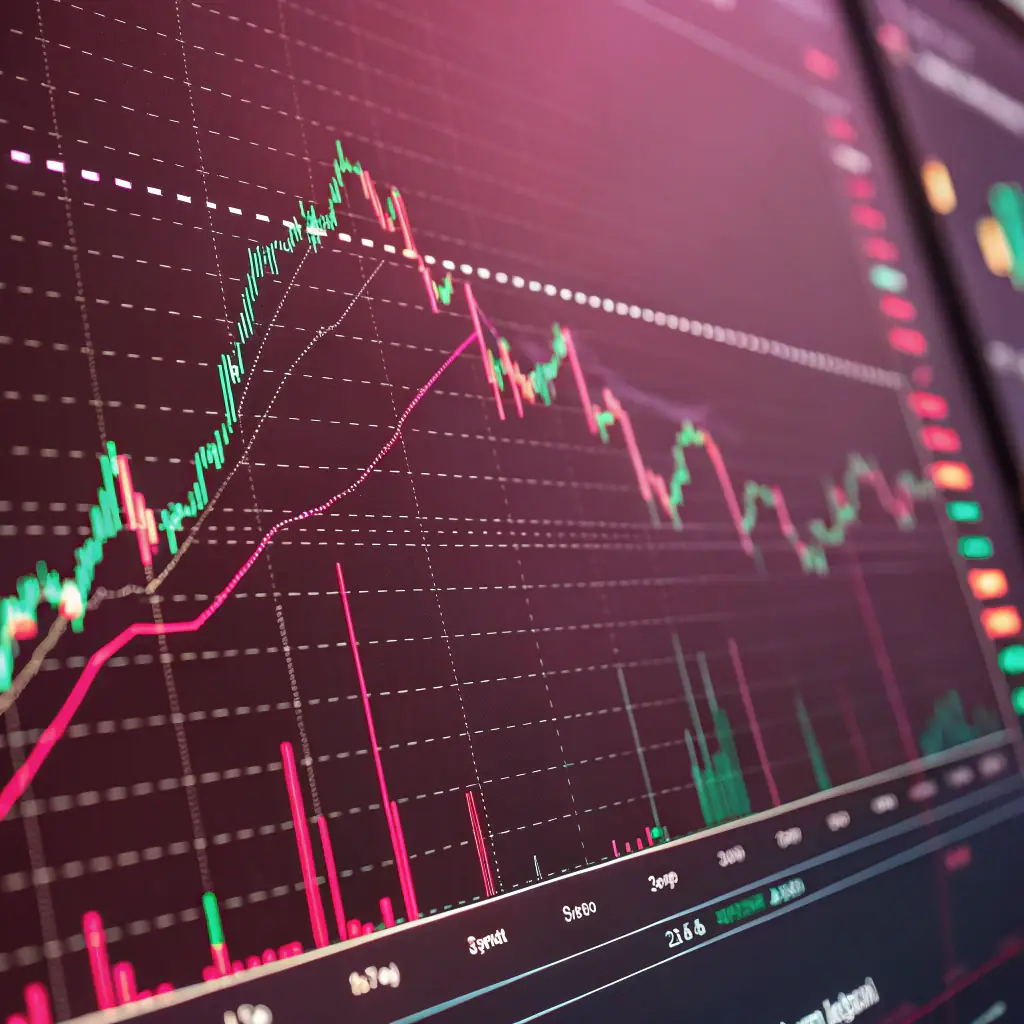 A digital currency chart representing FinTech industry.